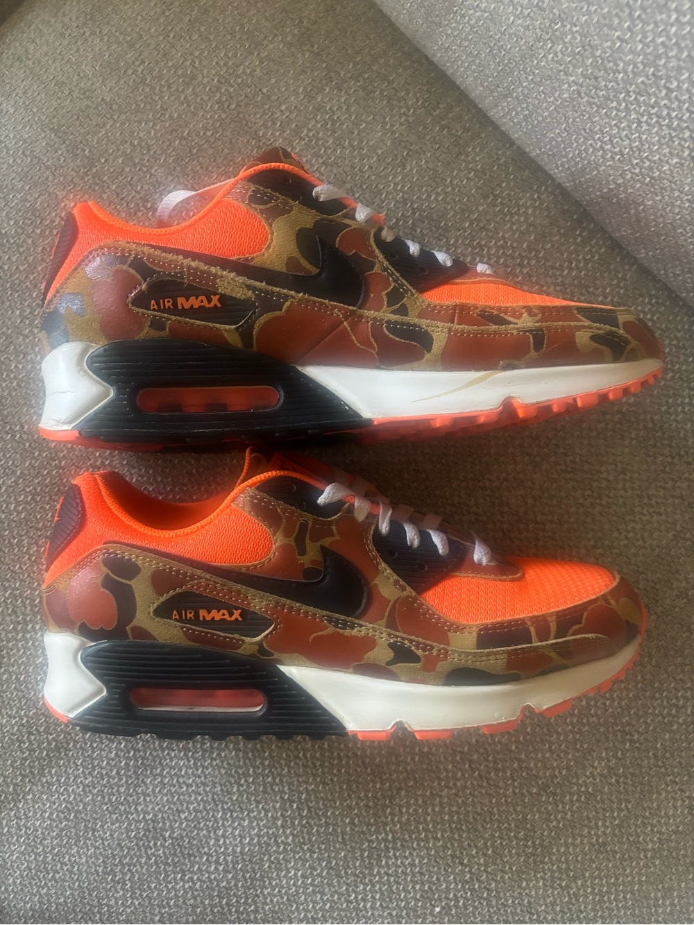 Nike Orange Camo Air Max Sneakers - Picture 10 of 11